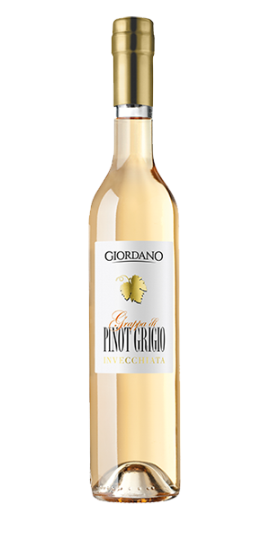 Grappa Di Pinot Grigio Invecchiata - Gealterter Grappa, Der Aus Der Destillation Von Trester Der Pinot Grigio-trauben Gewonnen Wird. Er Hat Eine Strohgelbe Farbe Und Ein Parfüm Mit Frischen Und Grasigen Noten. Der Geschmack Ist Angenehm Harmonisch Und Abg