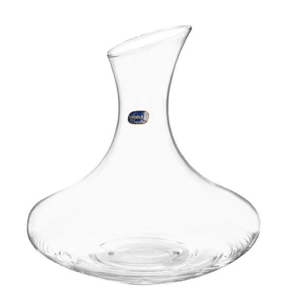 Decanter "bar" Taglio Obliquo - Der Dekanter Ist Das Ideale Instrument, Um Den Wein Perfekt Mit Sauerstoff Zu Versorgen Und Seine Düfte Bestmöglich Zum Ausdruck Zu Bringen. Seine Besondere Form Mit Einer Sehr Breiten Und Flachen Basis Ermöglicht Den Konta
