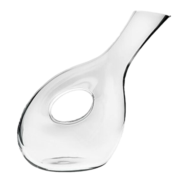 Decanter Linea Maui - Ein Eleganter Dekanter Mit Markanten Und Raffinierten Linien, Ein Unverzichtbares Accessoire Für Jeden Echten Weinliebhaber. Durch Seinen Raffinierten Stil Eignet Er Sich Perfekt Zum Sitzen Am Tisch, Während Man Auf Die Verkostung Wa