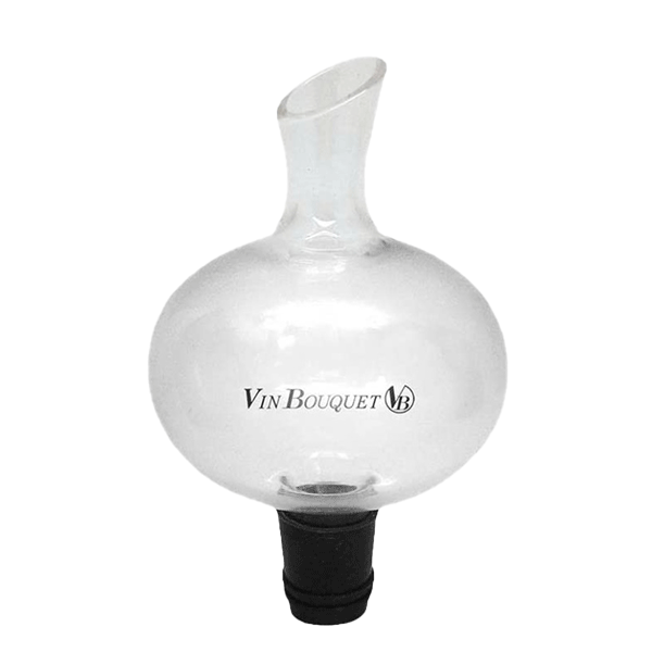 Minidecanter - Flaschenausgießer "vin Bouquet", Aus Glas. Dank Seiner Geringen Größe Ist Er Besonders Praktisch Und Bequem Zu Transportieren Und Ermöglicht Es Ihnen, Ihren Lieblingswein Zu Dekantieren, Bevor Sie Ihn In Ihr Glas Gießen, Wo Immer Sie Sind.